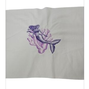 Machine Embroidered Purple Mermaid Sample Panel